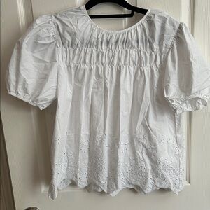 White Eyelet Women's Top